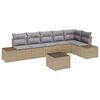 vidaXL Havesofa S&aelig;t 7 stk. Beige og gr&aring; polyrattan