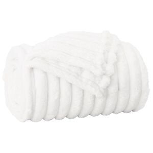 vidaXL T&aelig;ppe Hvid 150 x 130 cm 0.45 kg Fleece