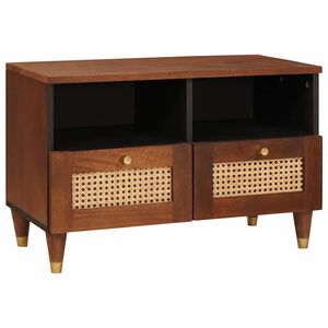 vidaXL TV-skab med skuffe Brun 70 x 33,5 x 46 cm Massivt mangotr&aelig;