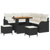vidaXL Havesofa S&aelig;t 8 stk. Sort polyrattan