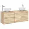 vidaXL Badev&aelig;relsesskabs&aelig;t 3 stk. Sonoma-eg 49,5 x 41 x 64,5 cm