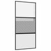 vidaXL Glasd&oslash;r 102,5 x 2 x 205 cm Aluminium Sort
