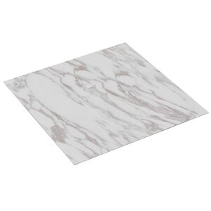 vidaXL Gulvplanker Hvid marmor 5,11 m&sup2; 55 stk. PVC