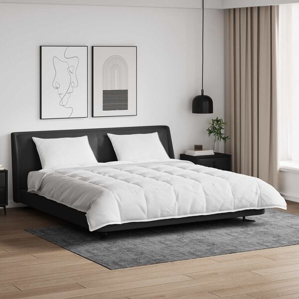 vidaXL Dynebetr&aelig;k S&aelig;t med pude 3 pcs Hvid Dunfjer