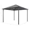 vidaXL pavillon med gardin aluminium 3 x 3 m sort