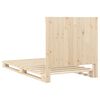 vidaXL sengeramme med sengegavl 100x200 cm massivt fyrretr&aelig;