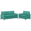vidaXL Sofa S&aelig;t 2 stk. Turkis Fl&oslash;jl