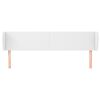 vidaXL sengegavl med kanter 183x23x78/88 cm kunstl&aelig;der hvid
