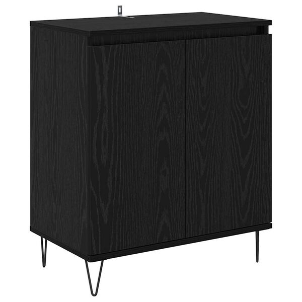 vidaXL Sideboard Sort eg 60 x 35 x 70 cm Konstrueret tr&aelig;