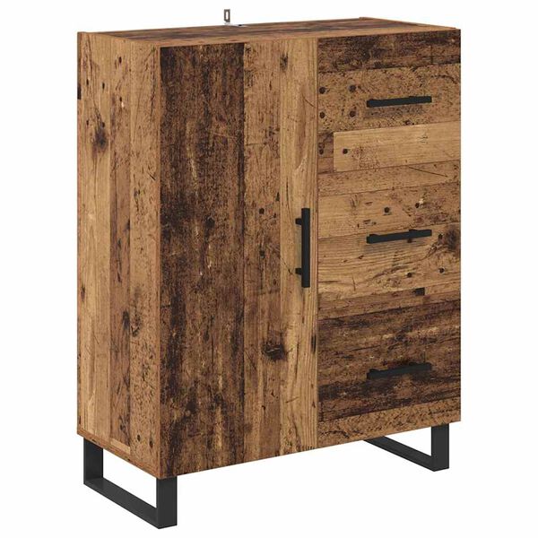 vidaXL Sideboard Gammelt tr&aelig; 69,5 x 34 x 90 cm Ingeni&oslash;rt tr&aelig; og jern
