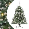 vidaXL Kunstigt juletr&aelig; Gr&oslash;n 120 cm PVC og plastik og st&aring;l