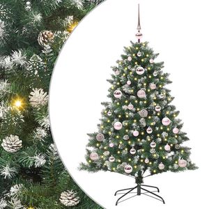 vidaXL Kunstigt juletr&aelig; Gr&oslash;n 120 cm PVC og plastik og st&aring;l