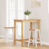 vidaXL barstole 2 stk. massivt gummitræ hvid