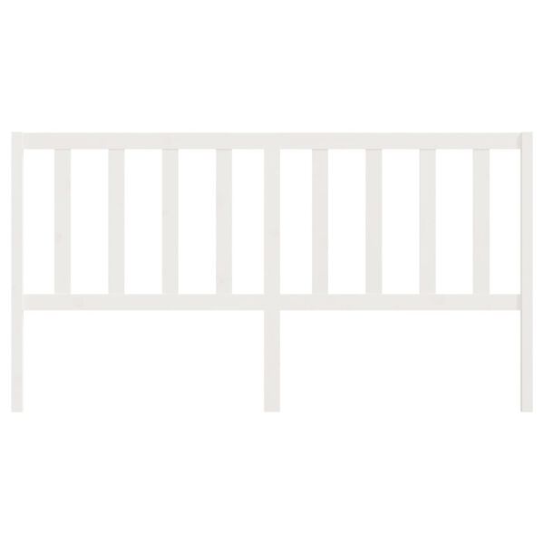 vidaXL sengegærde 186x4x100 cm massivt fyrretræ hvid