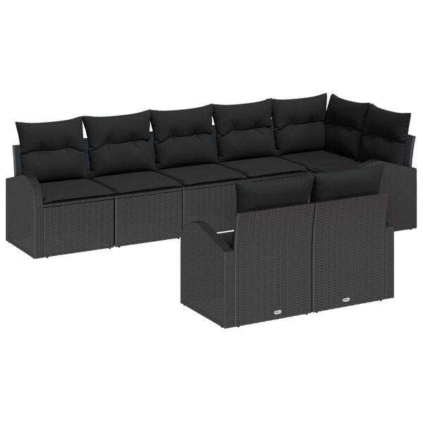 vidaXL Havesofa S&aelig;t 8 pcs polyrattan