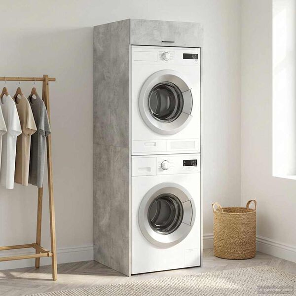vidaXL Vaskemaskine Skab Beton 67,5 x 68 x 200 cm Konstrueret tr&aelig;