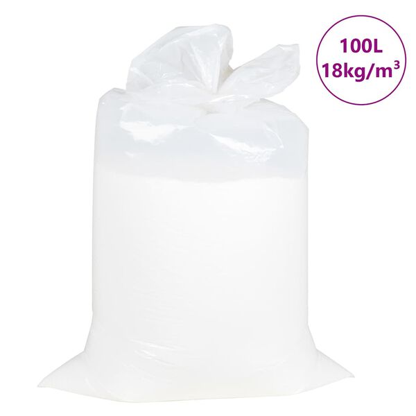 vidaXL sækkestolsfyld EPS 100 L hvid 18 kg/m³