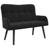 vidaXL To-personers sofa Sort 115 x 61 x 87 cm Fl&oslash;jl