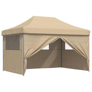 vidaXL Party Tent 279 x 410 x 315 cm Beige Oxford stof