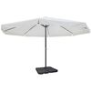 vidaXL haveparasol med transportabel fod aluminium hvid
