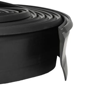 vidaXL Garage D&oslash;r T&aelig;tning Sort 52 x 2 mm 2,5 m PVC