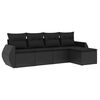 vidaXL sofas&aelig;t til haven 5 dele med hynder polyrattan sort