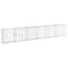 vidaXL gabionkurv med cover 600x50x100 cm galvaniseret jern
