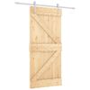 vidaXL Skyded&oslash;r 90 x 210 cm Massivt fyrretr&aelig; Natur og hvid