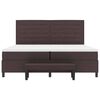 vidaXL Box spring seng med madras M&oslash;rk Brun 200 x 200 cm Stof