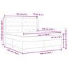 vidaXL Box spring seng med madras Creme 180 x 200 cm Stof