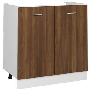 vidaXL bundskab til vask "Lyon" brun eg 80x46x81,5 cm konstrueret tr&aelig;