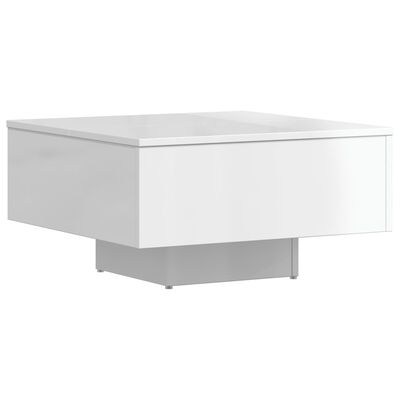 vidaXL sofabord 60x60x31,5 cm spånplade hvid højglans