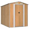 vidaXL haveskur 192x274x223 cm galvaniseret st&aring;l lysebrun
