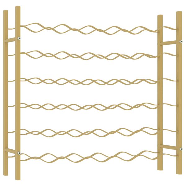 vidaXL vinreol til 36 flasker metal guldfarvet