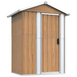 vidaXL haveskur brun 126x97,5x177 cm galvaniseret st&aring;l