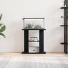 vidaXL akvariestativ sort egetræ 60x30x60 cm konstrueret træ