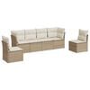 vidaXL sofas&aelig;t til haven 6 dele med hynder polyrattan beige