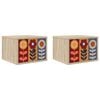 vidaXL V&aelig;gmonteret natbord ESSEN 2 stk. Sonoma-eg 36 x 33 x 25 cm