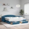 vidaXL daybed med udtr&aelig;k og skuffer 100x200 cm velour bl&aring;