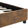 vidaXL sengestel 140 x 200 cm imiteret ruskind brun