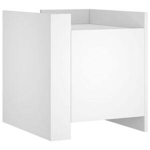 vidaXL sengebord 45x50x50 cm konstrueret tr&aelig; hvid