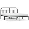 vidaXL sengeramme med sengegavl 183x213 cm metal sort