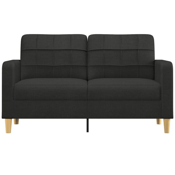 vidaXL 2-personers sofa 140 cm stof sort