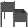 vidaXL plantekasse 110x84x75 cm massivt fyrretræ grå