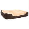 vidaXL hundeseng XXL brun og beige