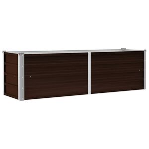 vidaXL h&aelig;vet plantekasse 160x40x45 cm galvaniseret st&aring;l brun