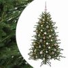 vidaXL Kunstigt juletr&aelig; med julekugle 120 cm 150 LED'er Varm hvid
