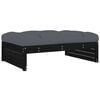 vidaXL udend&oslash;rs fodskammel 120x80 cm massivt fyrretr&aelig; sort