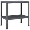 vidaXL Plantebord 80 x 50 x 80 cm Pulverlakeret st&aring;l Antracit