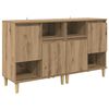 vidaXL Sideboards 2 pcs Artisan Egetr&aelig; 60 x 35 x 70 cm Konstrueret tr&aelig;